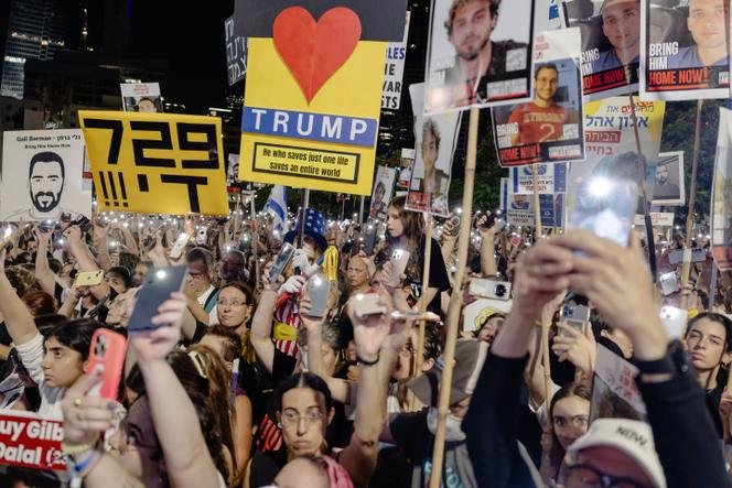 Selama pertemuan sandera di Tel Aviv, 4 Oktober 2025.
