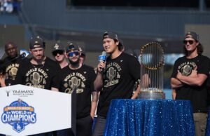 Shohei Ohtani dan Los Angeles Dodgers sudah membicarakan tentang tiga gambut di Seri Dunia