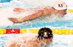 Juara Eropa Grousset untuk keseratus dalam nomor kupu-kupu 100m