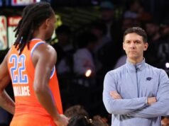 Guntur kalah. OKC turun menjadi 24-2 setelah kalah dari San Antonio di semifinal Piala NBA