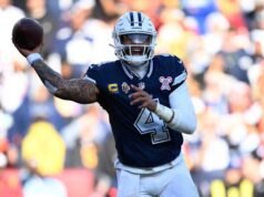 Dak Prescott melempar sejauh 307 yard dan 2 TD untuk memimpin Cowboys melewati Komandan yang meluncur, 30-23