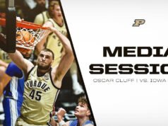 Sesi media Oscar Cluff vs Iowa State | Bola Basket Putra Purdue – Pembuat Boiler Purdue