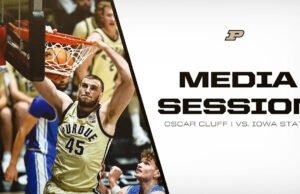 Sesi media Oscar Cluff vs Iowa State | Bola Basket Putra Purdue – Pembuat Boiler Purdue