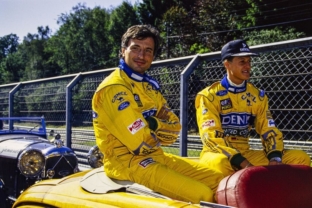 Ricardo Patrese dan Michael Schumacher, ca. 1993