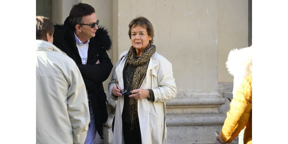 Fabienne Égal, mantan komplotannya di lokasi syuting "Putar komidi putar"telah melakukan perjalanan ke Nice. Foto Sipa/Frédéric Dides