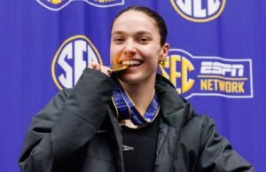 Spink mengamankan tiga gambut dalam 100 gratis pada malam terakhir Kejuaraan SEC