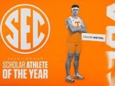 Calvin Wetzel dinobatkan sebagai Atlet Terbaik SEC Tahun Ini