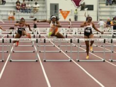 Tennessee mencetak total delapan poin kualifikasi di SEC Indoor Prelims pada hari Jumat