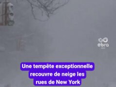 Badai luar biasa menutupi jalanan New York dengan salju