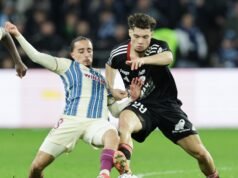 Reaksi Samir El Mourabet dan Mike Penders usai kekalahan Racing Club de Strasbourg di Le Havre (2-1)