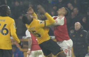 Pertandingan Arsenal berakhir dengan kekacauan saat Gabriel Jesus bentrok dengan bintang Wolves | Sepak Bola | olahraga