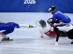 Bintang Olimpiade Musim Dingin wajahnya ditebas oleh skate dalam kecelakaan balap horor | Lainnya | olahraga