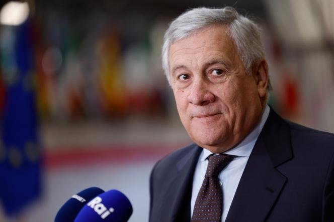 Menteri Luar Negeri Italia Antonio Tajani di Brussels pada 29 Januari 2026.