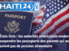 Amerika Serikat: Pihak berwenang Amerika ingin mencabut paspor orang tua yang tidak membayar tunjangan anak. Berita terbaru dari Haiti: politik, keamanan, ekonomi, budaya.
