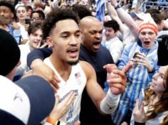 Seth Trimble tinggal di UNC. Hadiahnya adalah tembakan besar yang mengejutkan Duke dalam penyelesaian persaingan yang epik