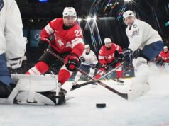 Timo Meier mencetak dua gol saat Swiss membuka Olimpiade dengan kemenangan 4-0 atas Prancis