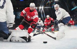Timo Meier mencetak dua gol saat Swiss membuka Olimpiade dengan kemenangan 4-0 atas Prancis