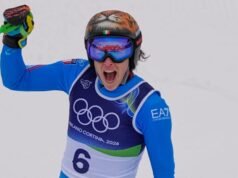 Federica Brignone dari Italia kembali tampil dan mendekati medali emas super-G putri di Olimpiade Musim Dingin.