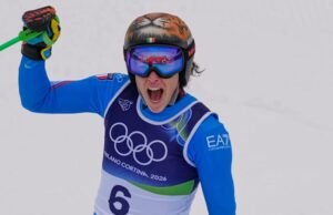 Federica Brignone dari Italia kembali tampil dan mendekati medali emas super-G putri di Olimpiade Musim Dingin.
