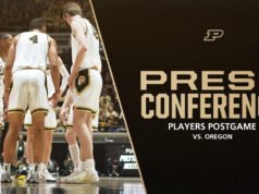 Konferensi pers pemain setelah pertandingan vs. Oregon | Bola Basket Putra Purdue – Pembuat Boiler Purdue