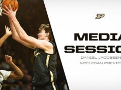 Sesi Media Daniel Jacobsen vs Michigan | Bola Basket Putra Purdue – Pembuat Boiler Purdue