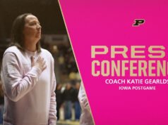 Konferensi pers Pelatih Katie Gearld usai pertandingan melawan Iowa | Bola Basket Wanita Purdue – Pembuat Boiler Purdue