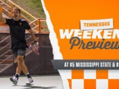 Pusat Tenis Putra: Tennessee, #5 Negara Bagian Mississippi, #6 LSU