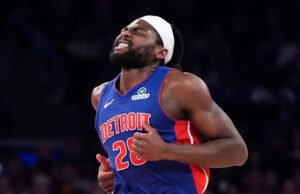 Center Detroit Pistons Isaiah Stewart akan absen setidaknya seminggu lagi setelah mengalami cedera