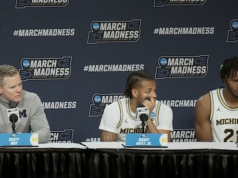 Dusty May, Roddy Gayle Jr. dan Morez Johnson Jr. berbicara tentang mengalahkan Howard di putaran pertama Turnamen NCAA