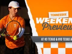 Pusat Tenis Putra: Tennessee di No.3 Texas, No.10 Texas A&M