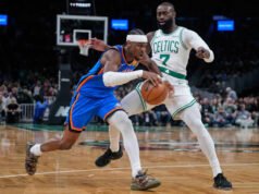 Brown mencetak 31 poin saat Celtics mengalahkan Thunder 119-109, mengakhiri 12 kemenangan beruntun OKC