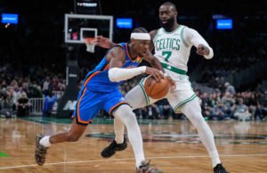 Brown mencetak 31 poin saat Celtics mengalahkan Thunder 119-109, mengakhiri 12 kemenangan beruntun OKC
