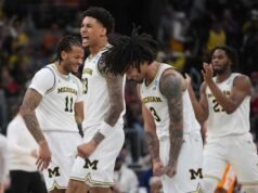Yaxel Lendeborg mencetak 27 poin saat Michigan melaju ke Final Four, mengalahkan Tennessee 95-62