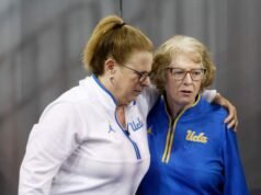 “Mother Bruin” memberikan dukungan saat wanita UCLA membuka March Madness