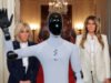 Melania Trump dan Brigitte Macron ditemani robot di Gedung Putih
