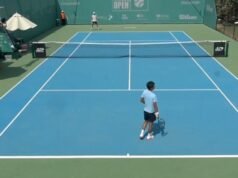 Para pemain tenis mengungsi dalam adegan menakutkan saat kebakaran terjadi setelah drone dicegat | Tenis | olahraga
