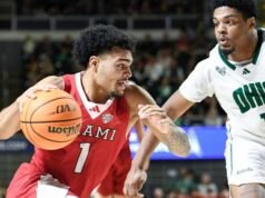 Petenis nomor 19 Miami (Ohio) menutup musim reguler 31-0 dengan kemenangan perpanjangan waktu 110-108 di Ohio