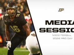 Sesi media Hari Pro Mani Powell | Pembuat Boiler Purdue Football-Purdue