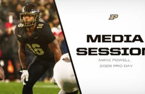 Sesi media Hari Pro Mani Powell | Pembuat Boiler Purdue Football-Purdue