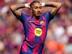 Resmi: Barcelona mengonfirmasi bahwa Raphinha akan absen selama lima minggu karena cedera hamstring