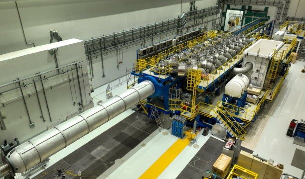 Salah satu dari tiga sumbu instalasi EPURE. Foto milik CEA Valduc