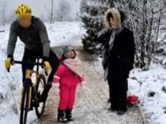 Belgia. Seorang pengendara sepeda mendorong seorang gadis kecil dan menuntut ayahnya karena menyiarkan video tersebut: gugatannya dibatalkan