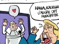 humor. Gambar hari ini: Paus menyerukan perdamaian di dunia