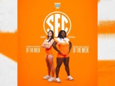 Cedrika Williams dan Hannah Grace menerima penghargaan SEC mingguan