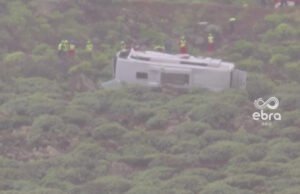 Bus wisata terbalik, menewaskan satu orang di Kepulauan Canary