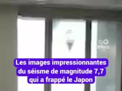 Gambar yang mengesankan dari gempa berkekuatan 7,7 yang melanda Jepang