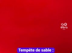 Langit Yunani berubah menjadi merah setelah badai debu berlalu