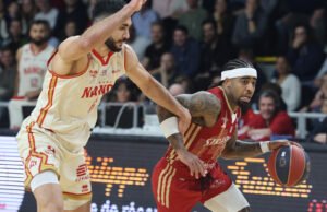 Reaksi Marcus Keene setelah kemenangan SIG Strasbourg di Nancy