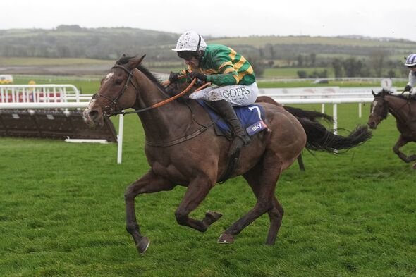 Apresiasi pertunjukan yang ditunggangi oleh joki Derek O'Connor dalam perjalanannya memenangkan Sky Bet Extra Places Amateur National (QR) Hand