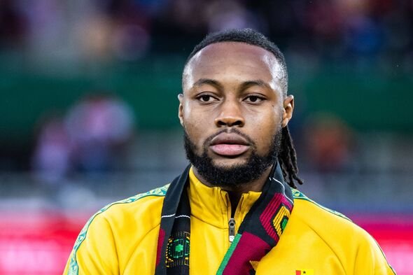 Antoine Semenyo dari Ghana menyaksikan pertandingan persahabatan internasional antara Austria dan Ghana di Stadion Ernst Happel